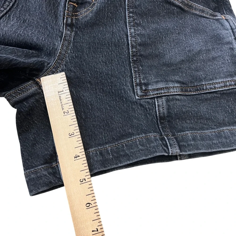 Madewell The Perfect Vintage Mid-Length Cargo Jean Short in Shamp Wash Size 25